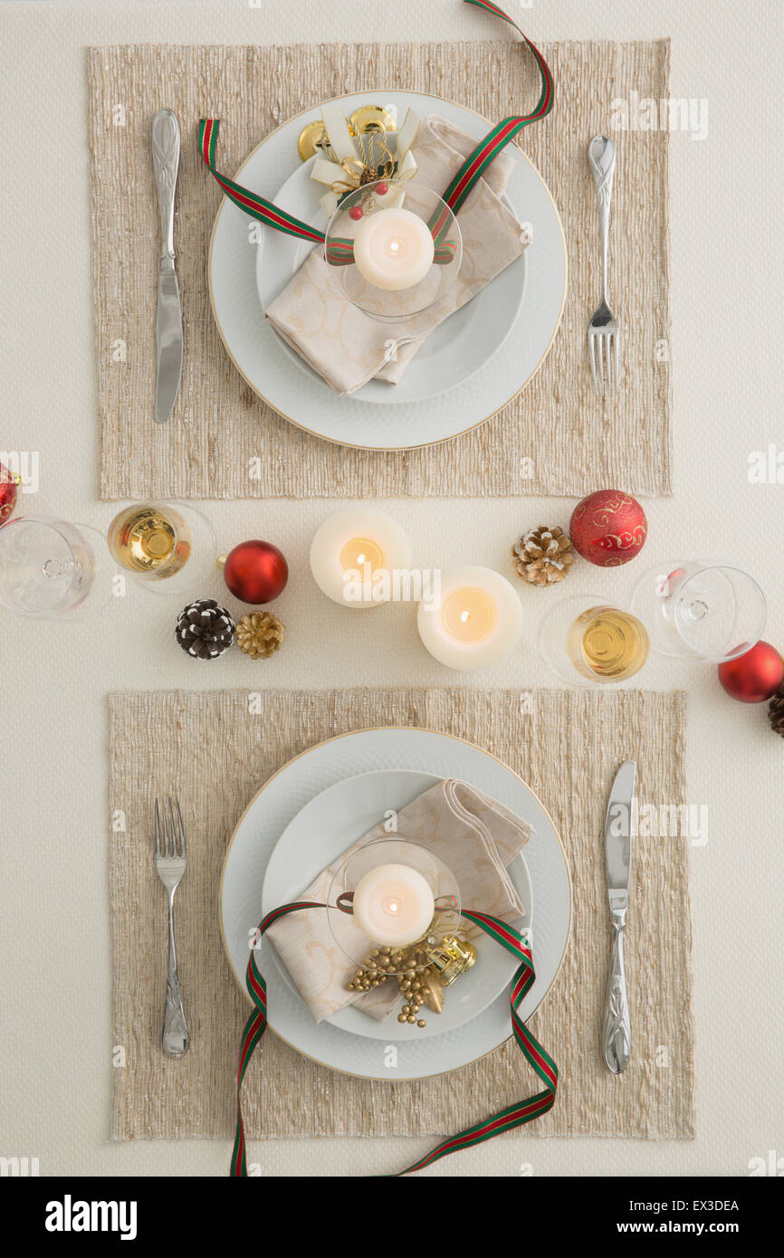 Stylish table setting Stock Photo