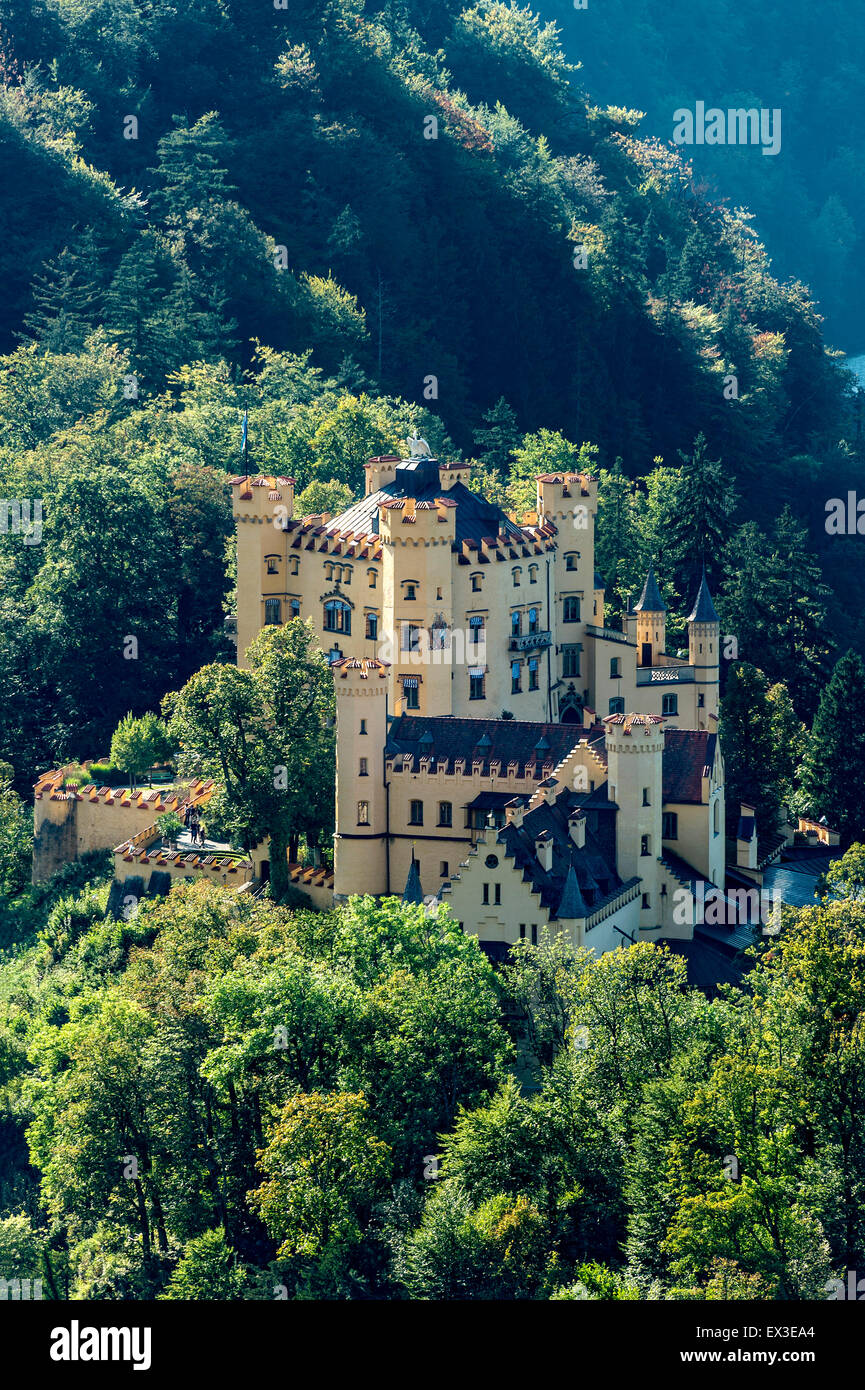 Hohenschwangau Castle, Schwangau, Königswinkel, Ostallgäu, Allgäu, Swabia, Bavaria, Germany Stock Photo