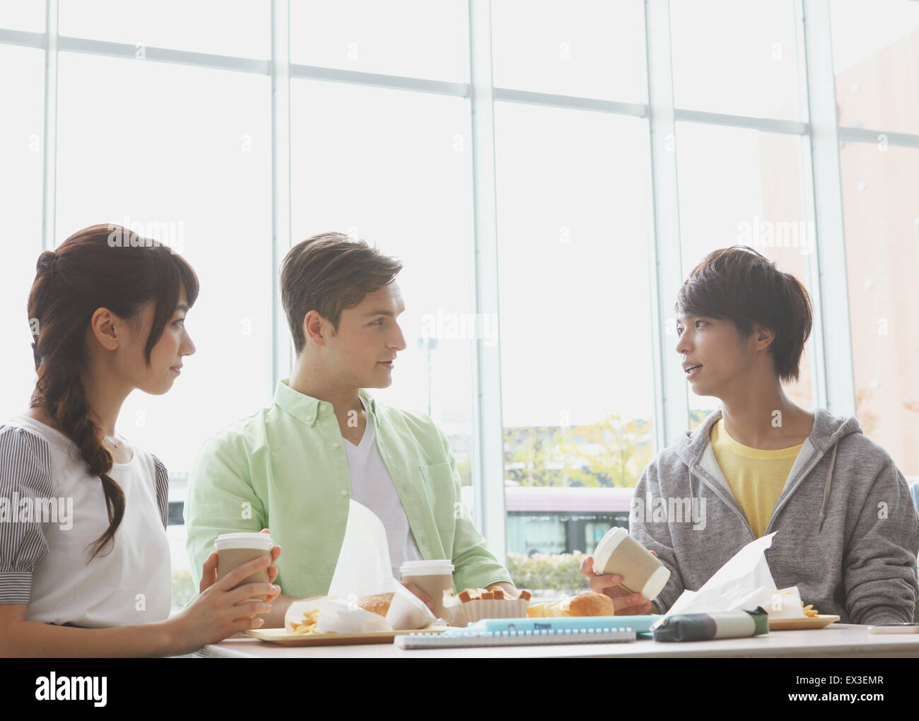 University student in the school cafe Stock Photo Alamy