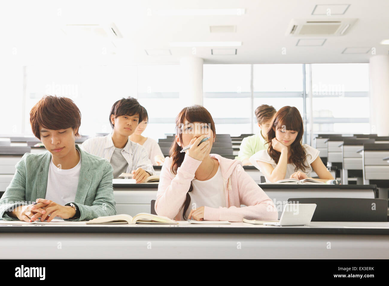 University students in the classroom Stock Photo - Alamy