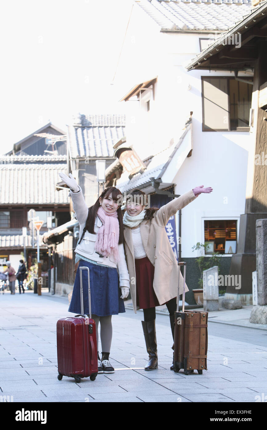 Two japanese women pose in hi-res stock photography and images - Alamy