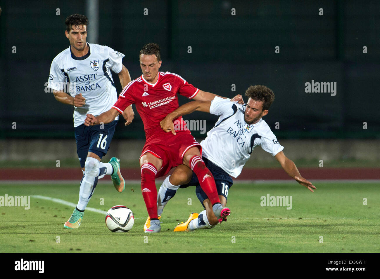Serravalle, San Marino Republic. 2nd July, 2015. (L-R) Danilo Rinaldi ...