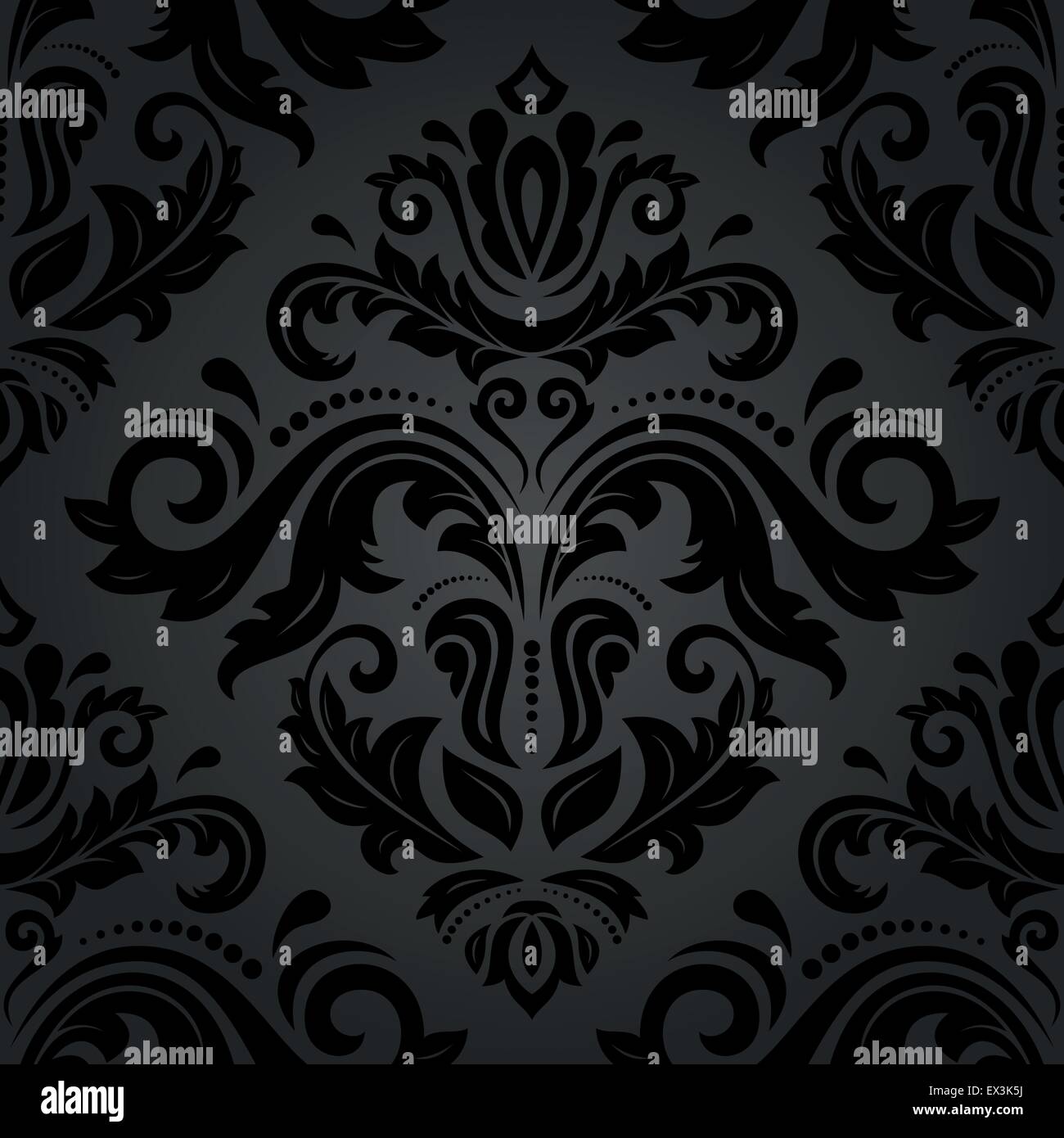 Damask Seamless Vector Pattern Stock Vector Image & Art - Alamy
