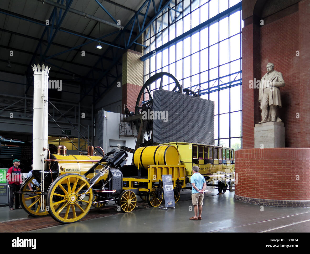 Stephenson's Rocket at the National Railway Museum, York, UK Stock Photo