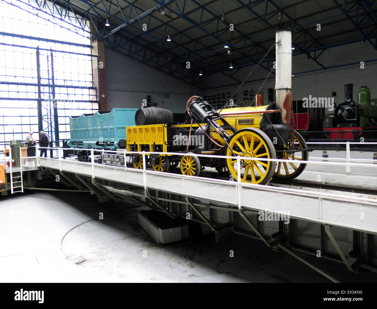 Stephenson's Rocket at the National Railway Museum, York, UK Stock Photo