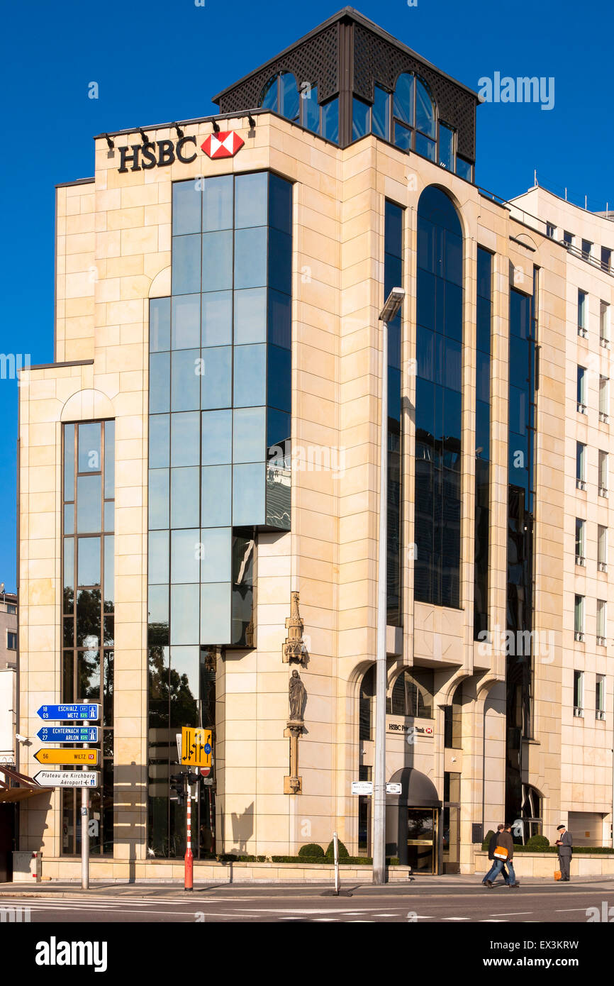 LUX, Luxembourg, city of Luxembourg, building of the HSBC Trinkaus und Burkhardt Private Bank at the Boulevard Royal.  LUX, Luxe Stock Photo