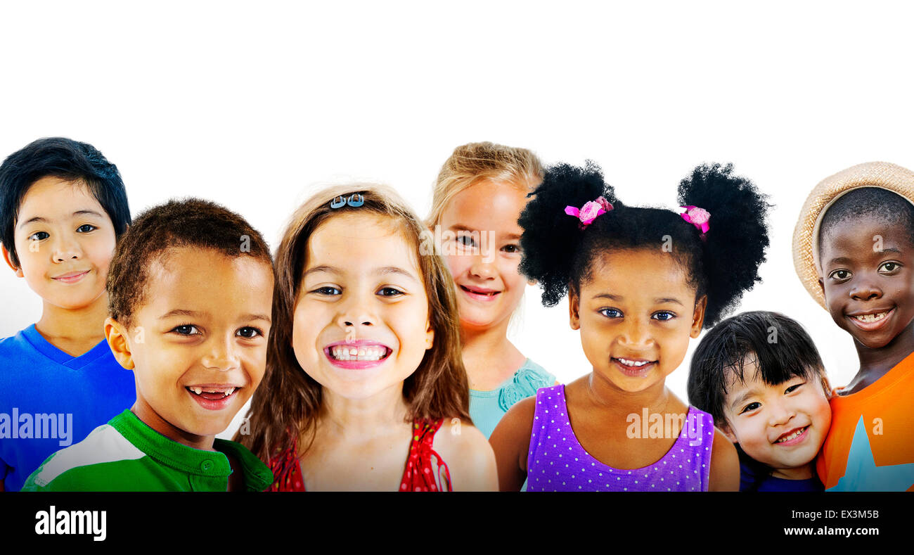 Children Kids Diversity Friendship Happiness Cheerful Concept Stock ...