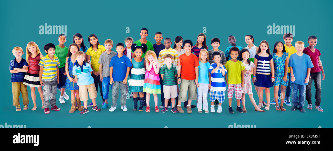 Children Kids Childhood Friendship Happiness Diversity Concept Stock ...