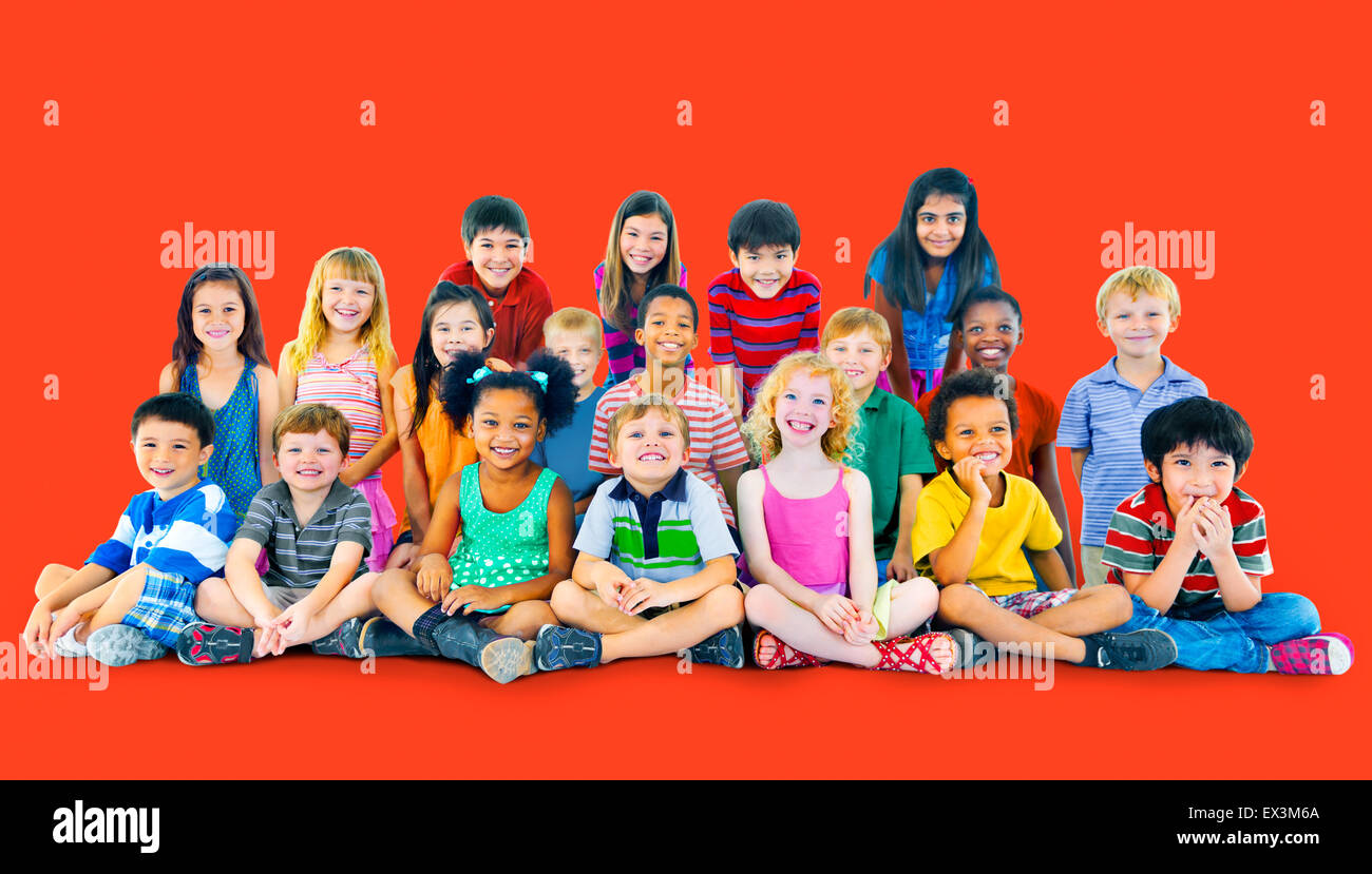 Children Kids Childhood Friendship Happiness Diversity Concept Stock ...