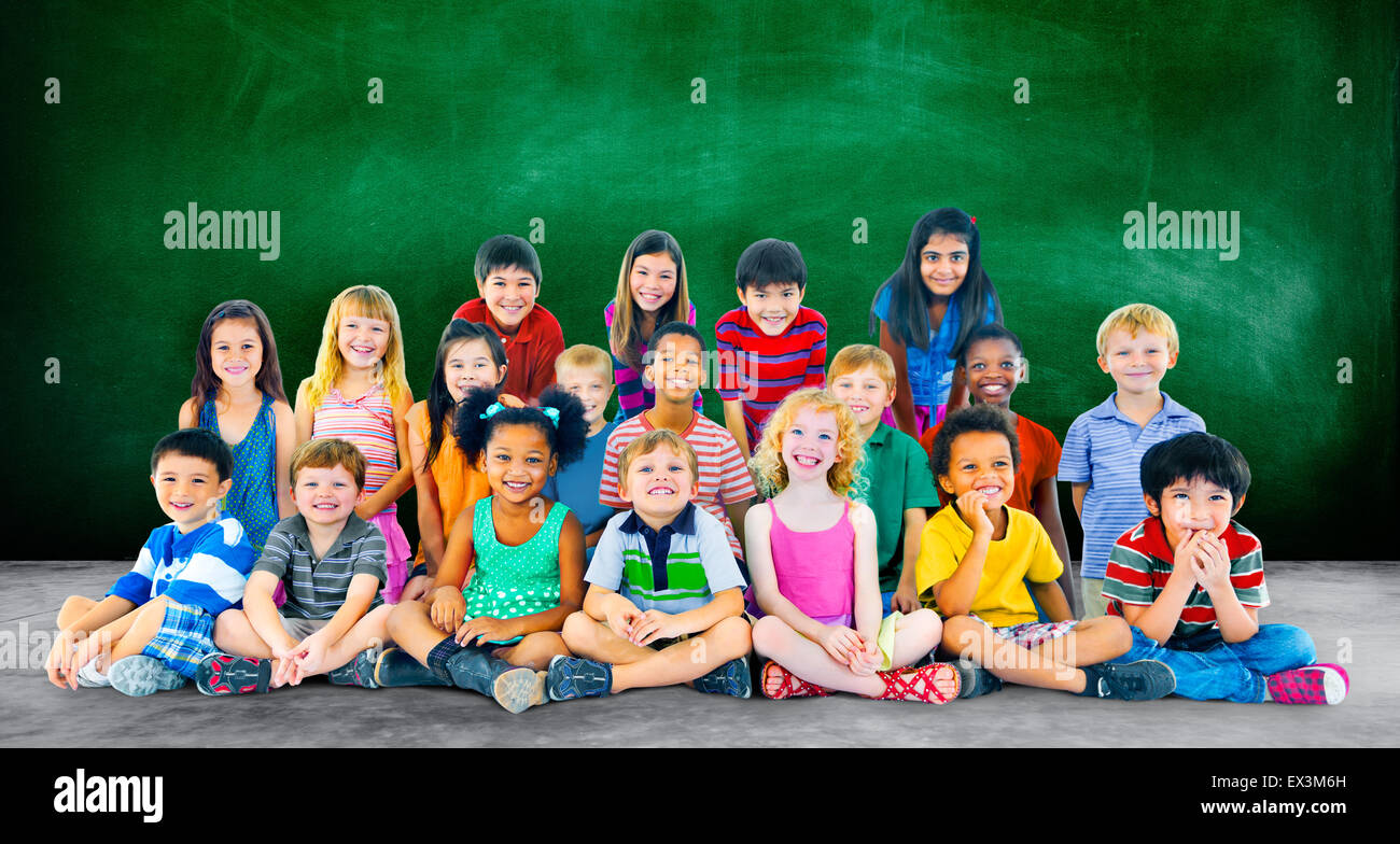 Children Kids Childhood Friendship Happiness Diversity Concept Stock ...
