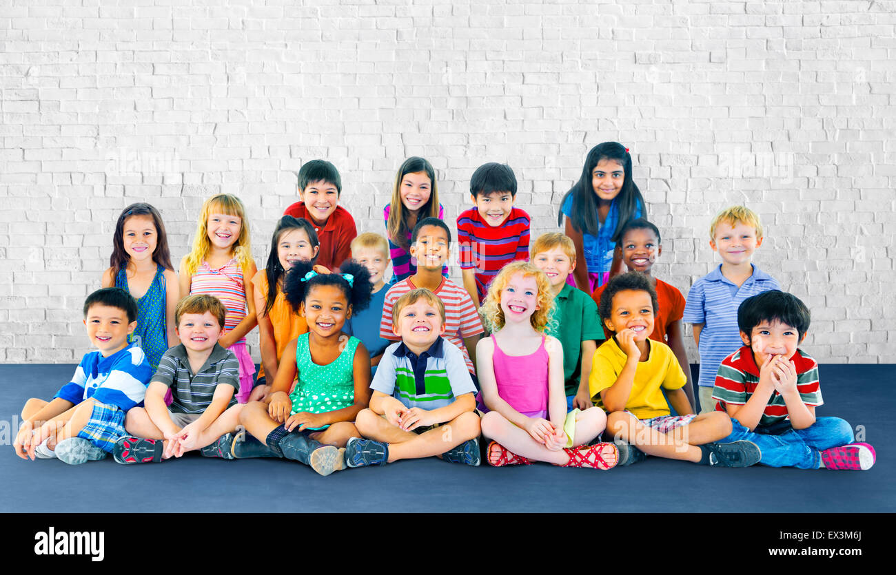 Children Kids Childhood Friendship Happiness Diversity Concept Stock ...