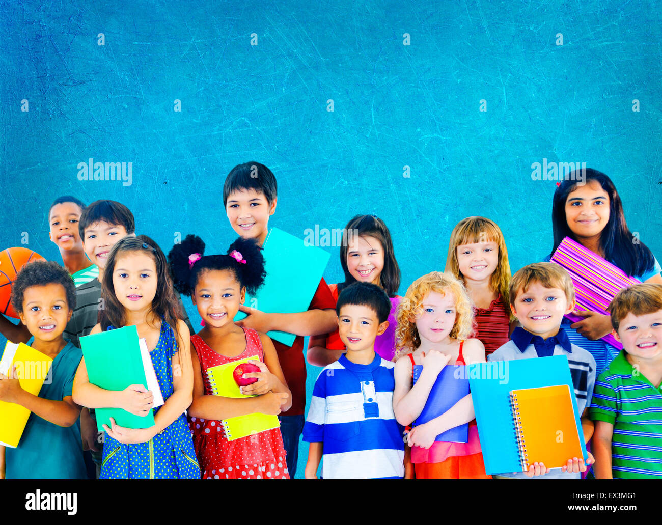 Diversity Children Friendship Innocence Smiling Concept Stock Photo - Alamy