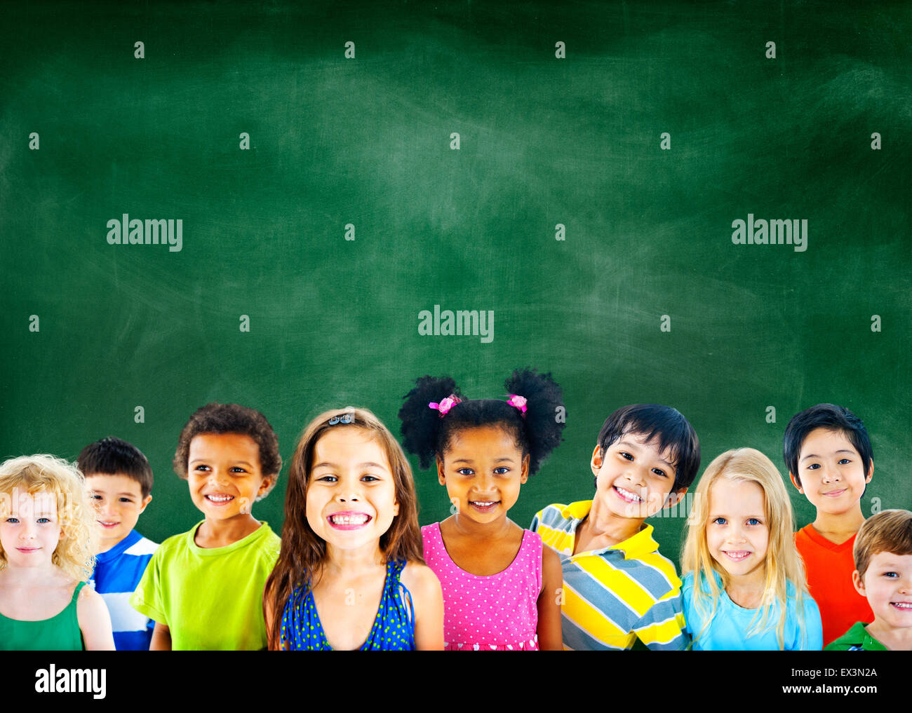 Diversity Children Friendship Innocence Smiling Concept Stock Photo - Alamy