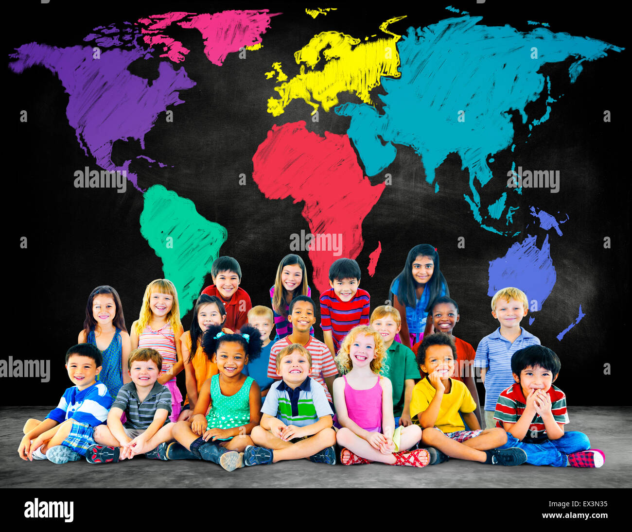 World Map Global International Globalisation Concept Stock Photo