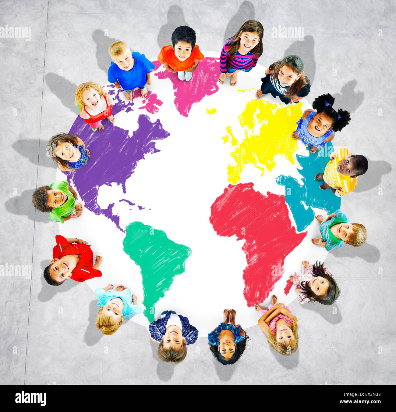 World Map Global International Globalisation Concept Stock Photo