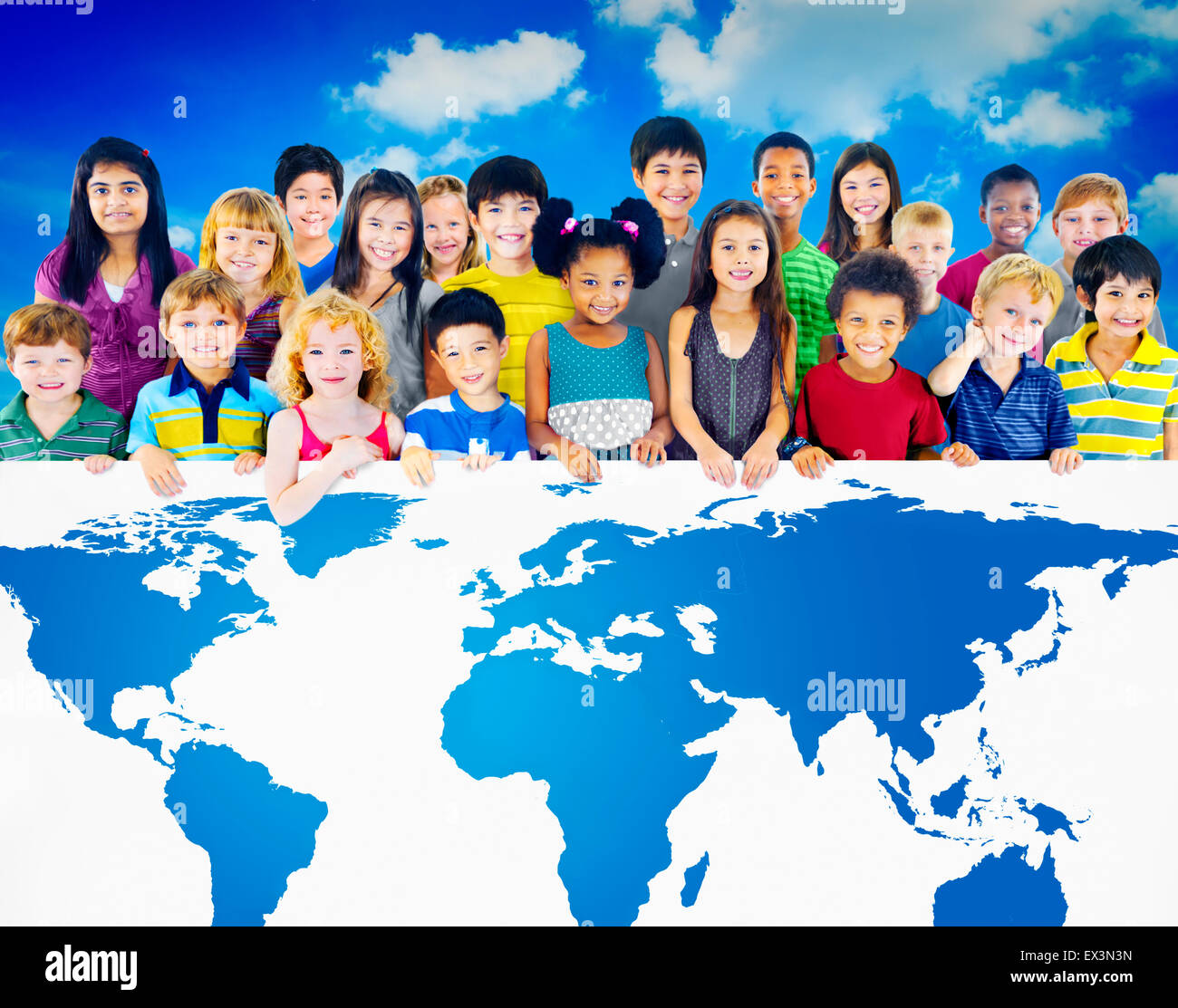 Global Globalization World Map Environmental Concservation Concept Stock Photo