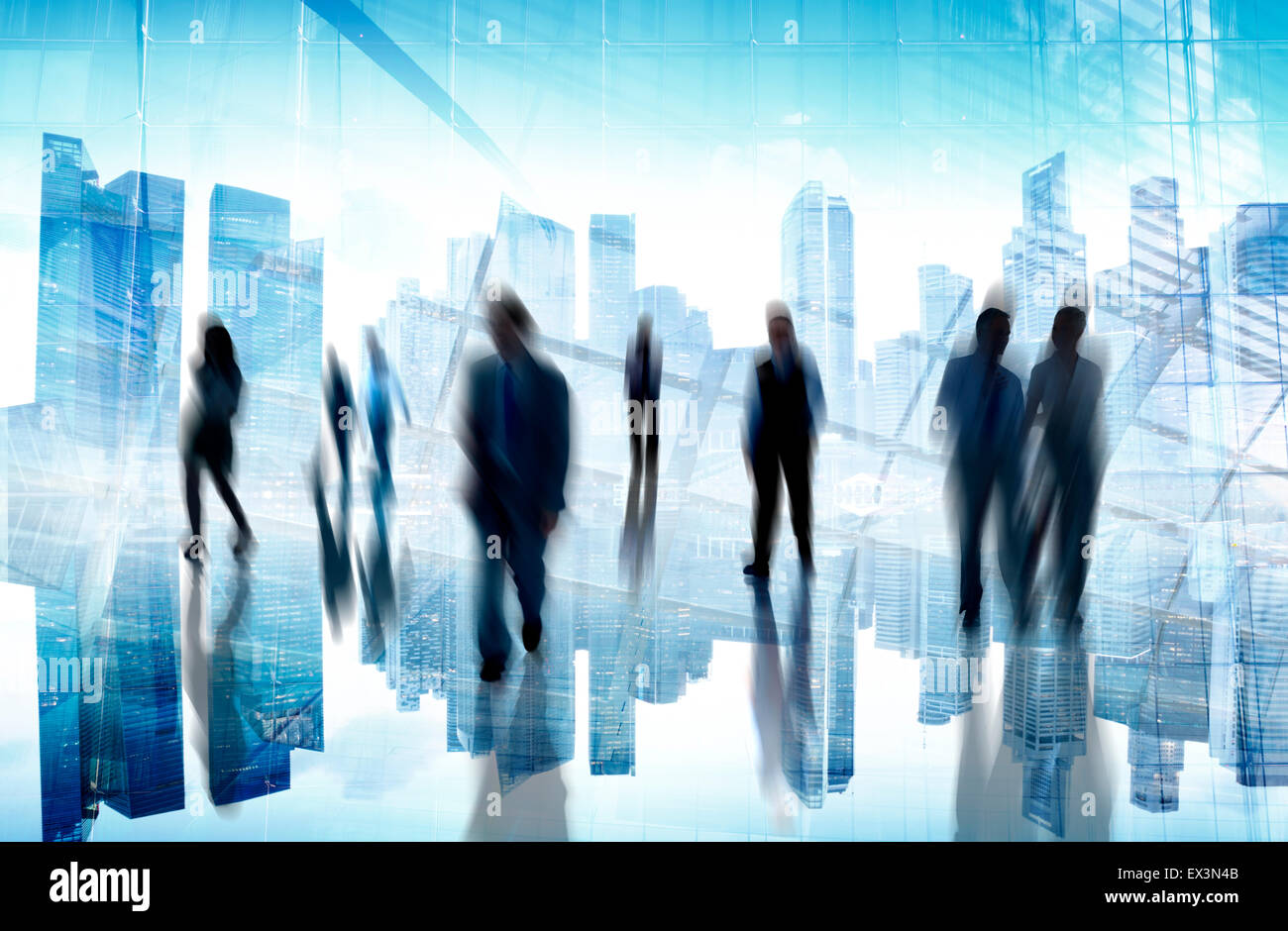 Business People Commuter Cityscape Busy City Life Lifestyle Stock Photo ...