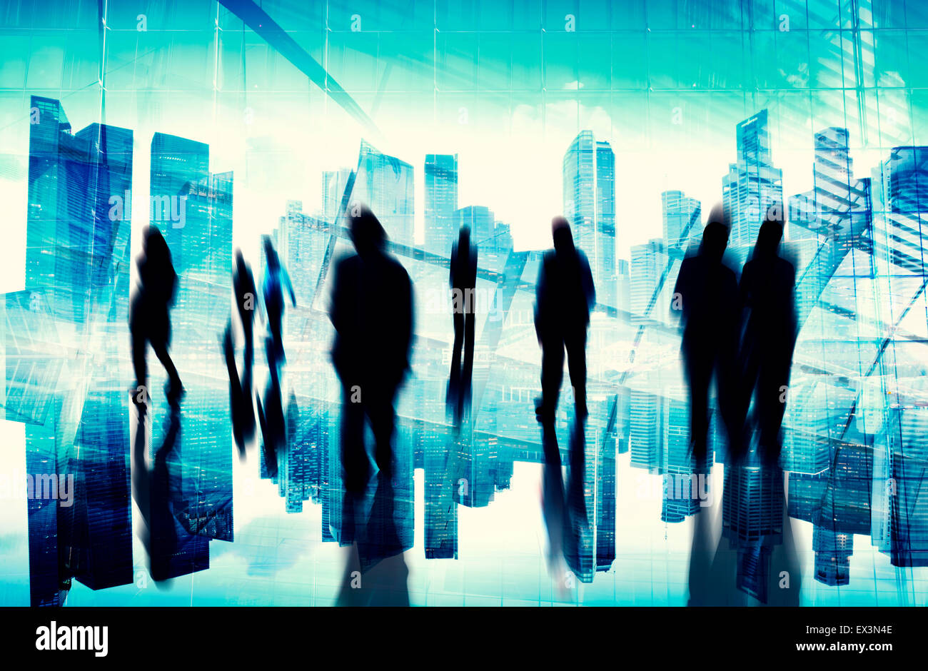 Business People Commuter Cityscape Busy City Life Lifestyle Stock Photo ...