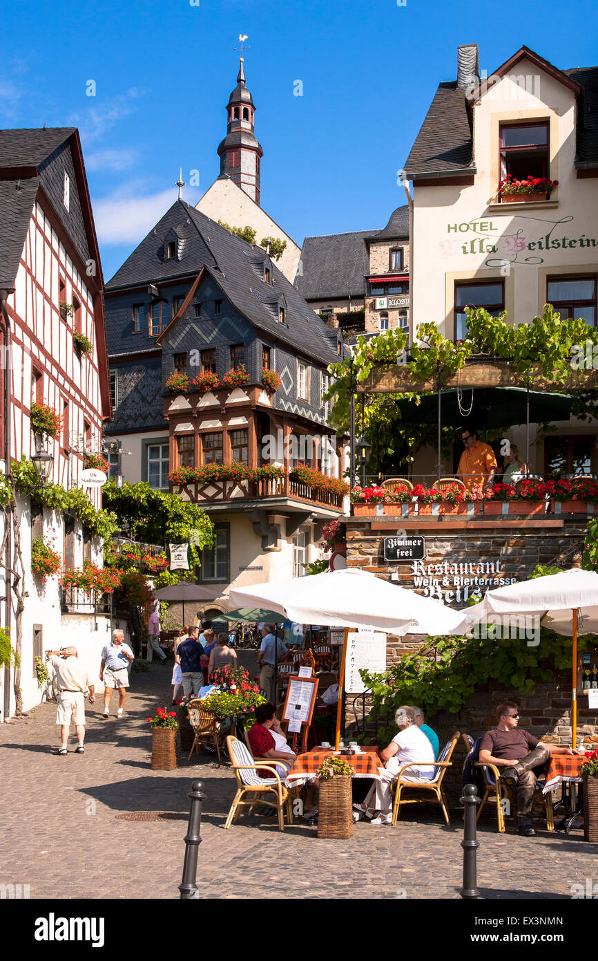 DEU, Germany, Rhineland-Palatinate, Beilstein at the river Moselle, the old centre of the village and the monastery church.  DEU Stock Photo