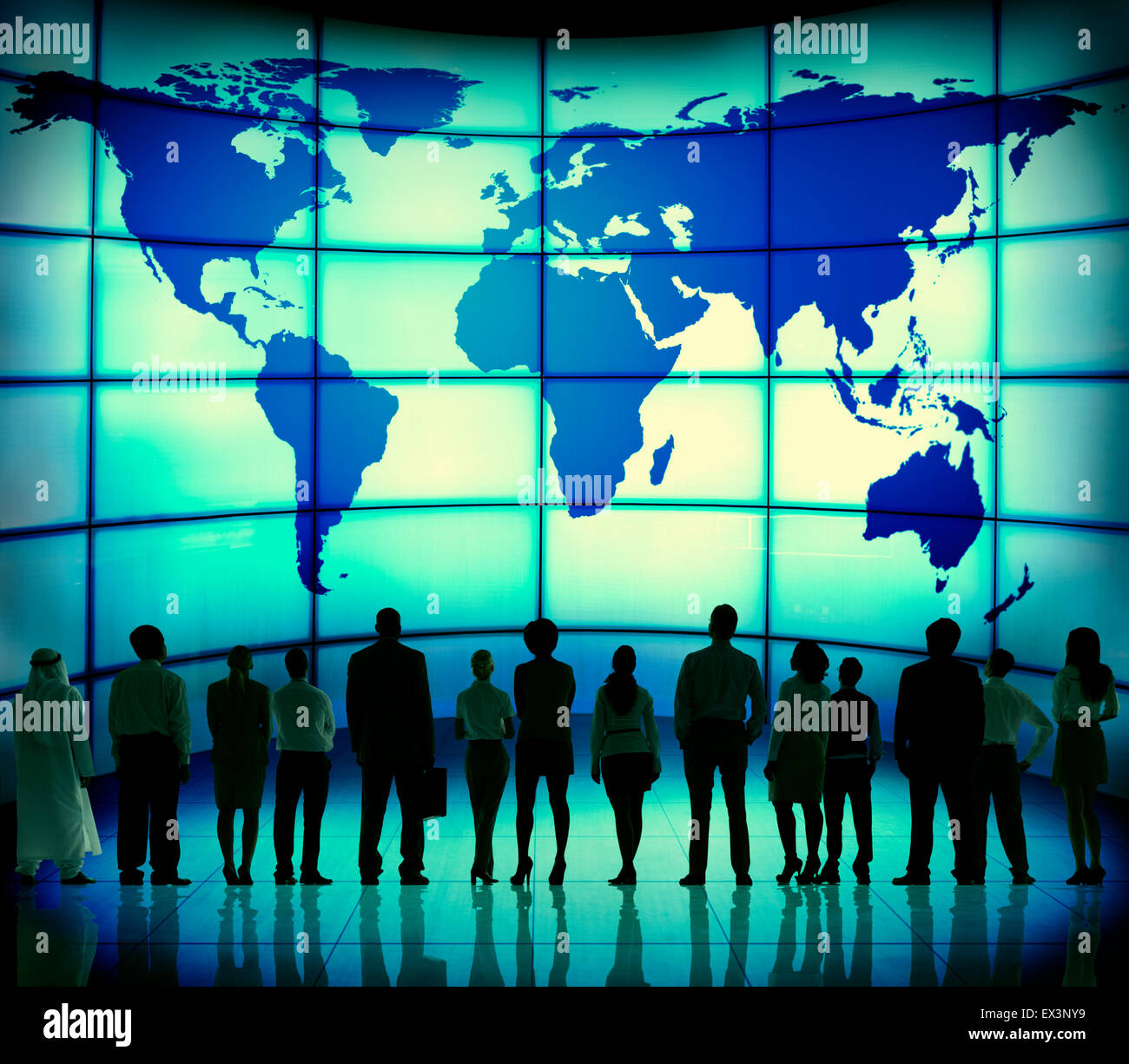 Global Business People Corporate World Map Concept Stock Photo