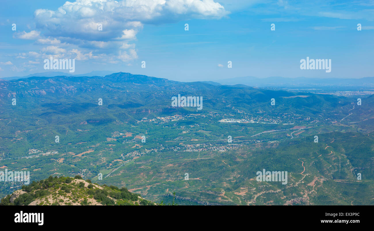 View of Montserrat mountains Stock Photo
