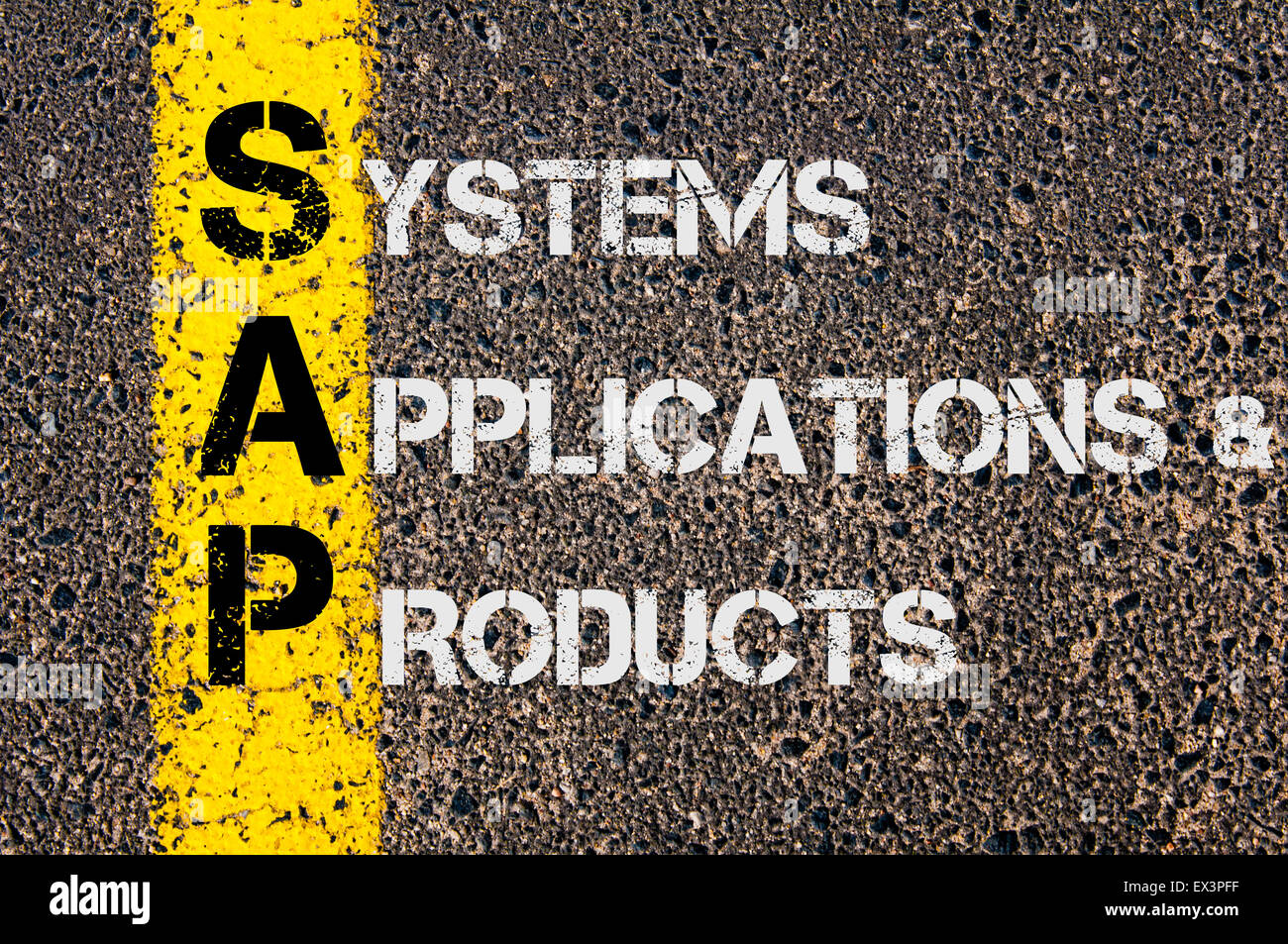 Concept image of Business Acronym SAP as Systems Applications Products