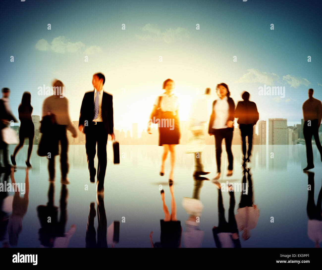 Business People Commuter Corporate Cityscape Pedestrian Concept Stock ...