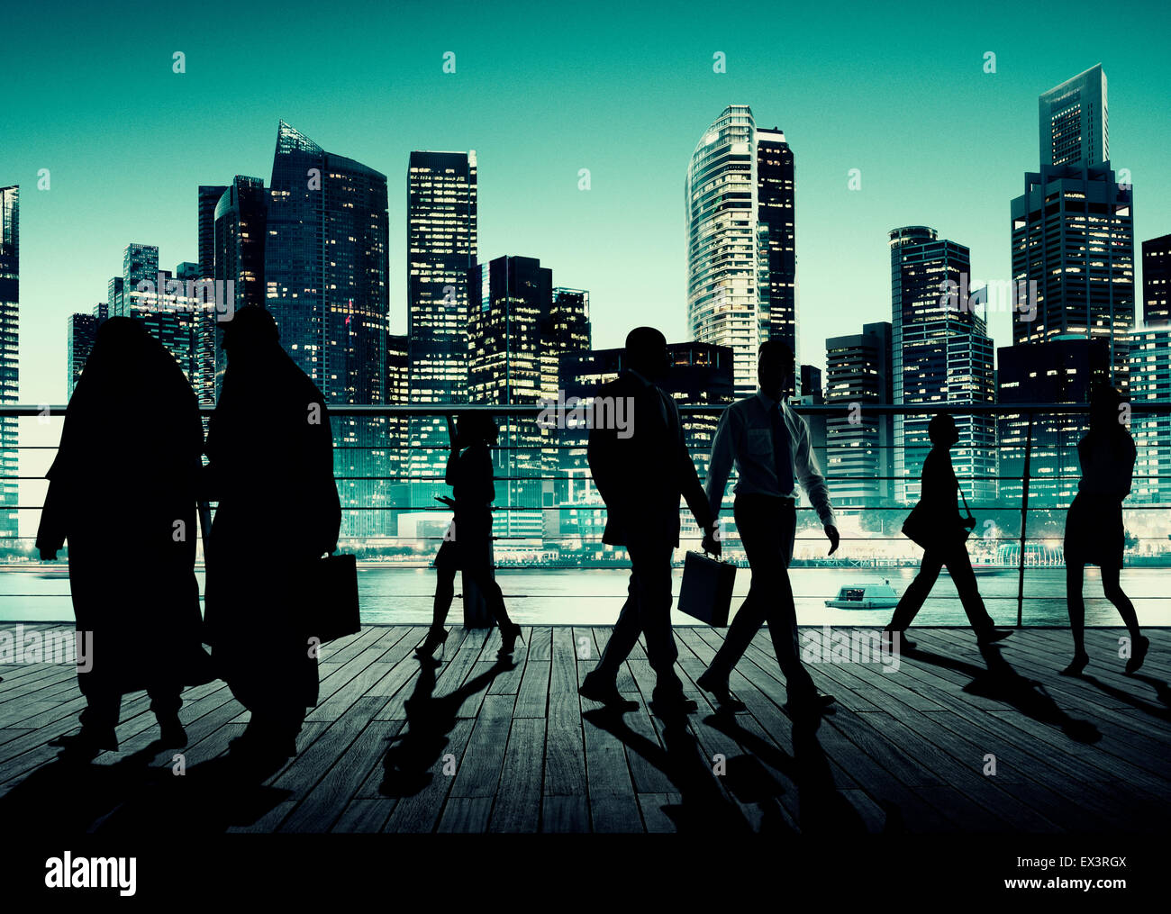 Business People Global Commuter Walking City Concept Stock Photo - Alamy