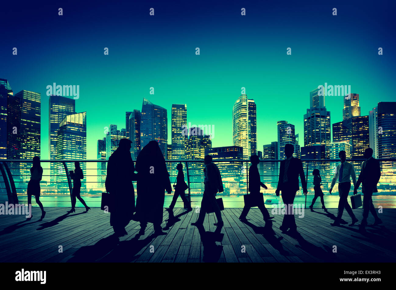Business People Global Commuter Walking City Concept Stock Photo - Alamy