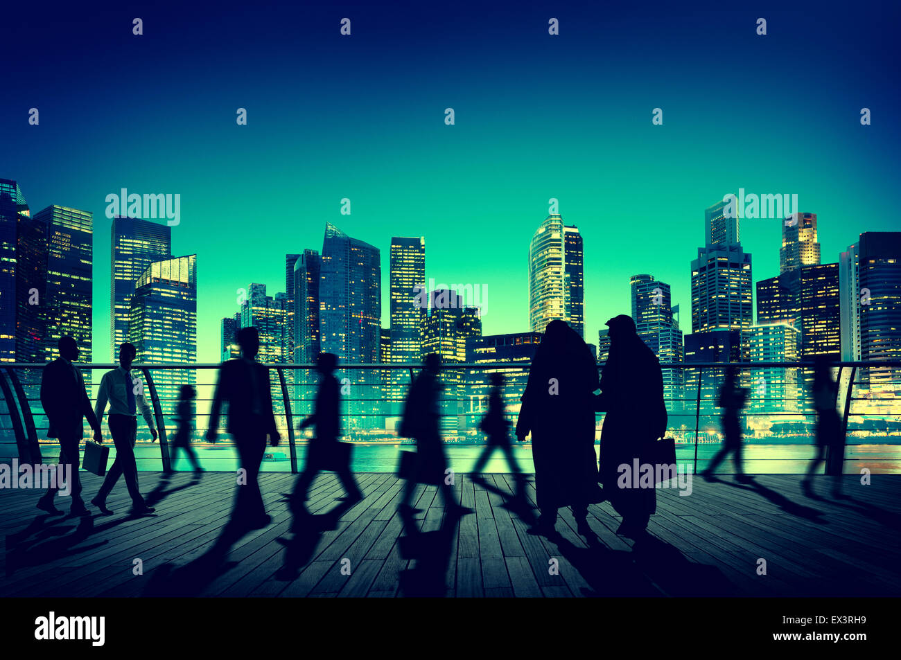 Business People Global Commuter Walking City Concept Stock Photo - Alamy