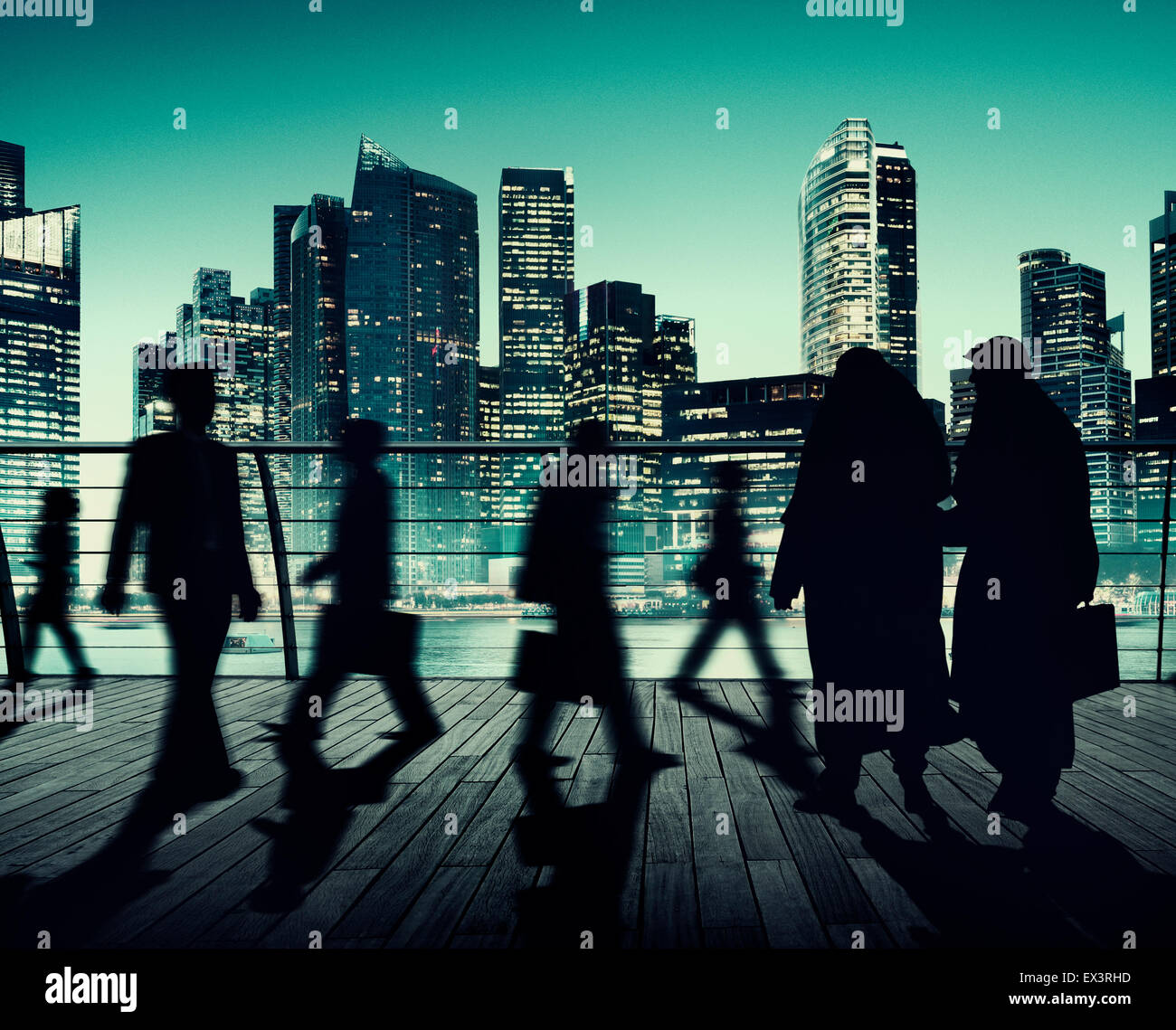 Business People Global Commuter Walking City Concept Stock Photo - Alamy
