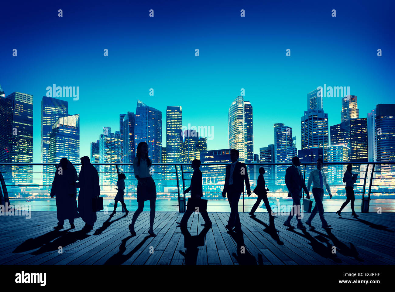 Business People Global Commuter Walking City Concept Stock Photo - Alamy