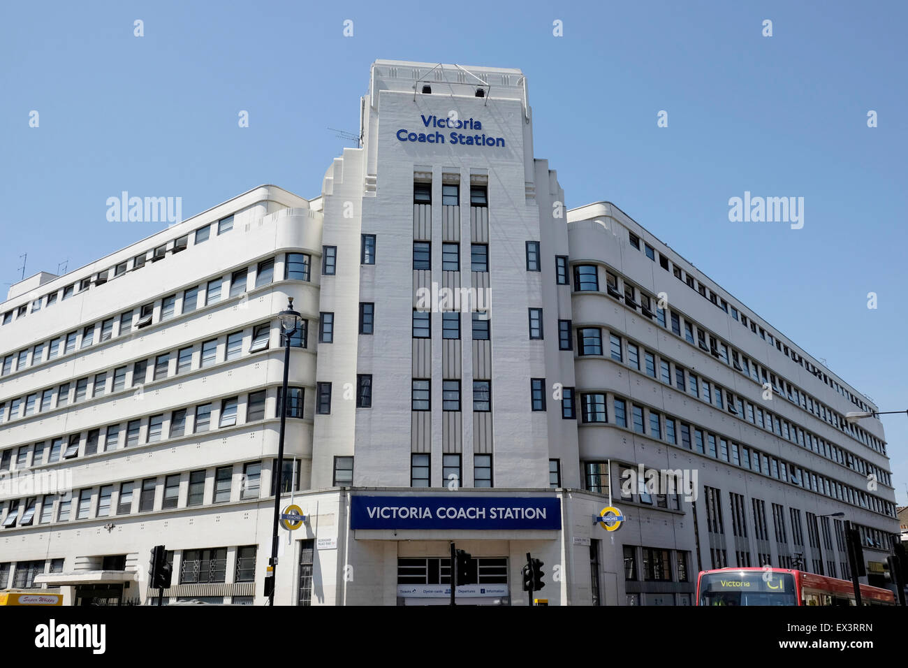 A general view of Victoria coach station in central London, UK Stock Photo