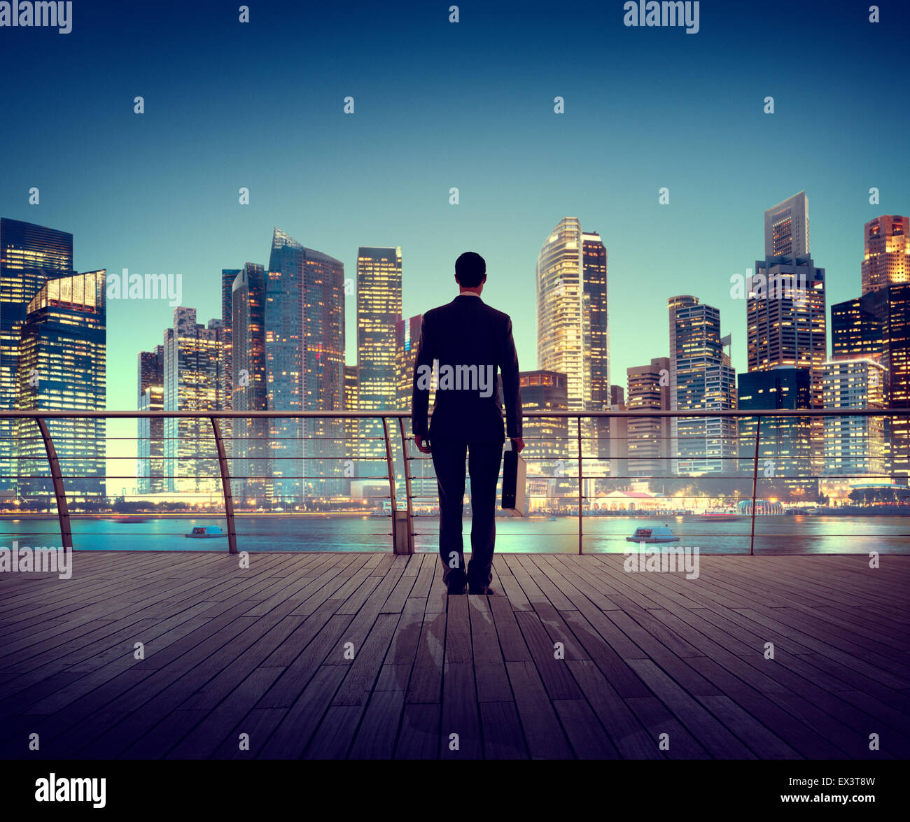 Businessman Corporate Cityscape Urban Scene City Building Concept Stock Photo