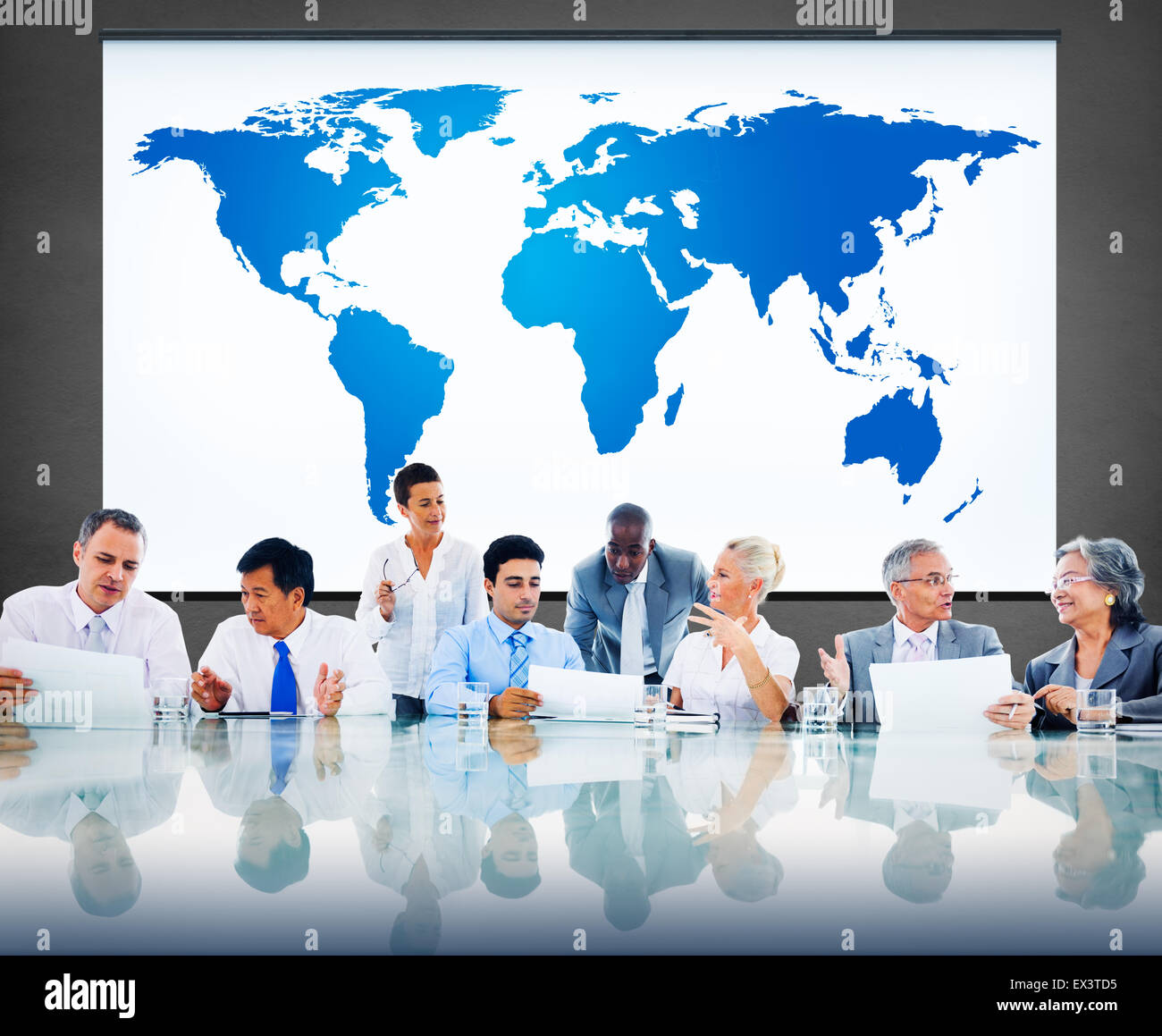 World Global Cartography Globalization Earth International Concept ...