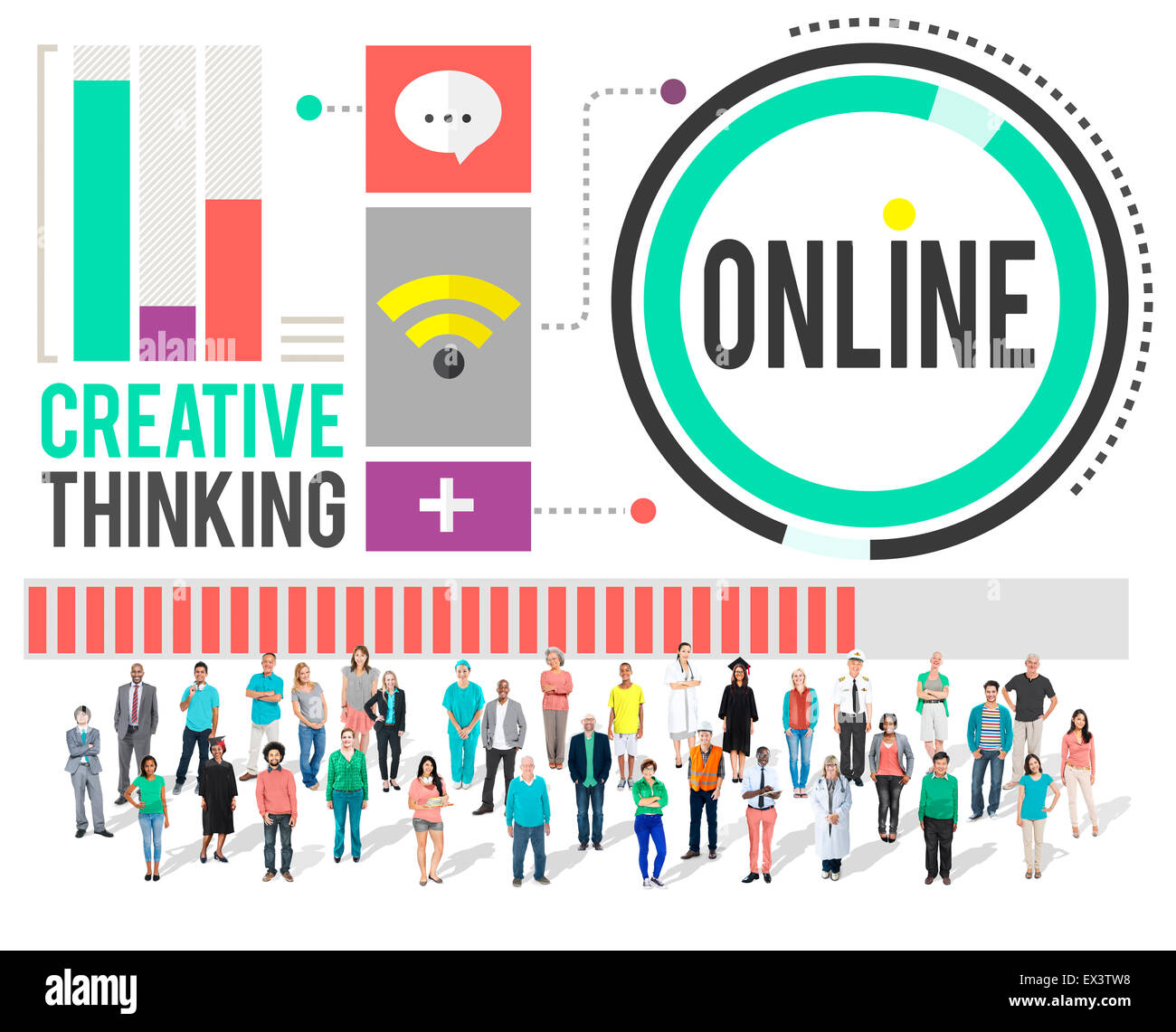 Online Communication Internet Networking Concept Stock Photo - Alamy