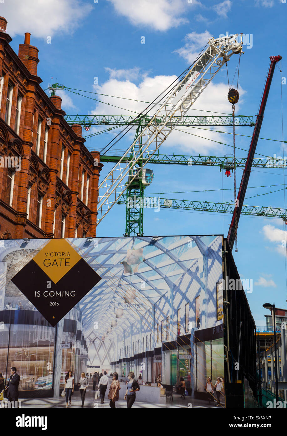 Victoria Gate Shopping Centre under Construction in Leeds Stock Photo