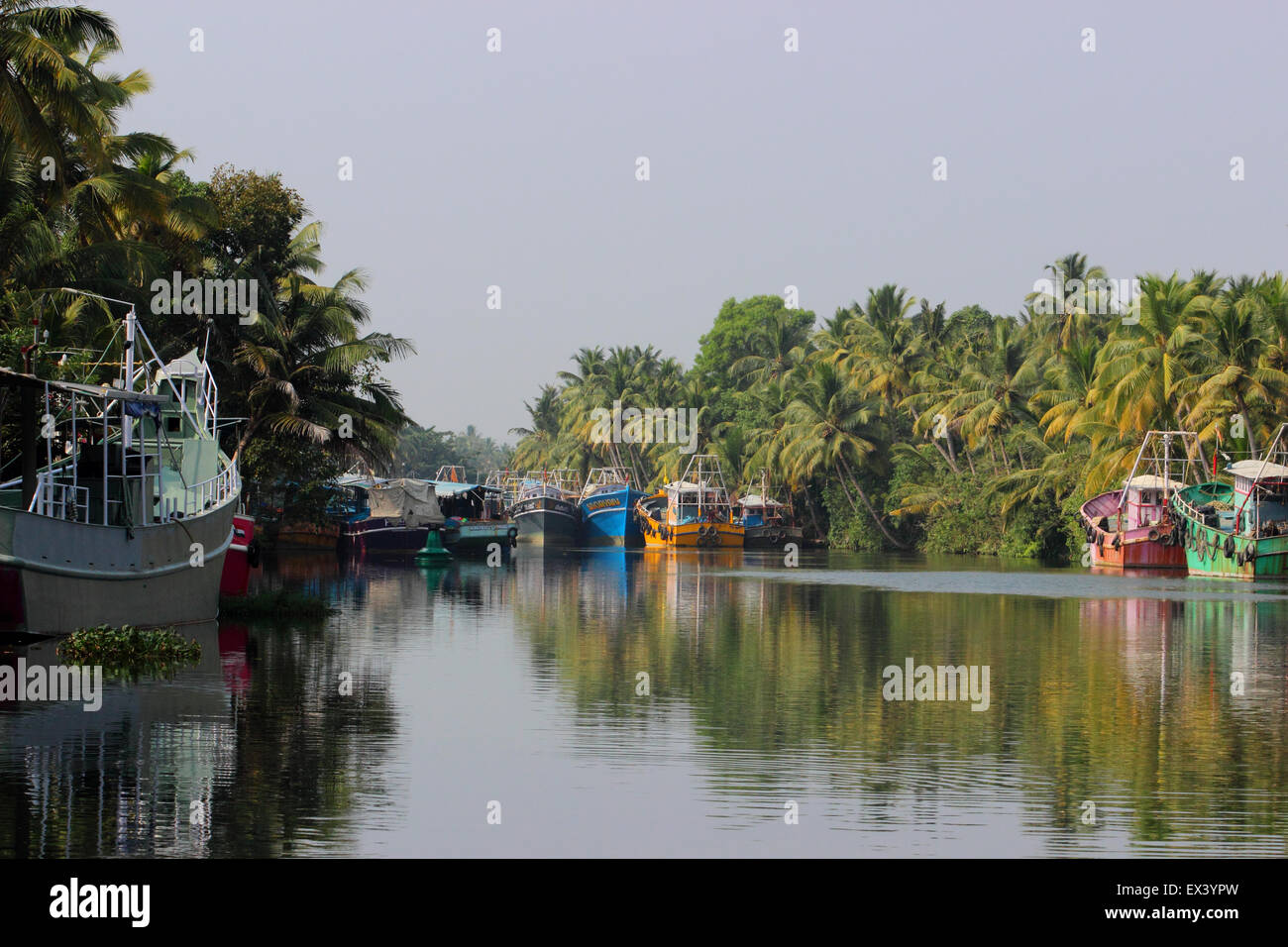 Kerala Backwater Scene Stock Photo