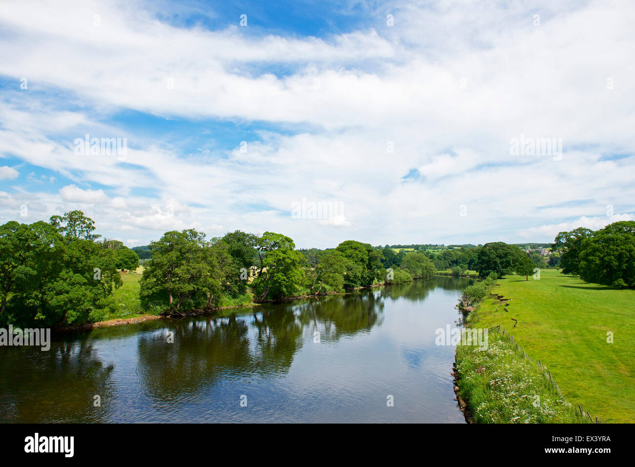 The River Eden, Eden Valley, Cumbria, England UK Stock Photo