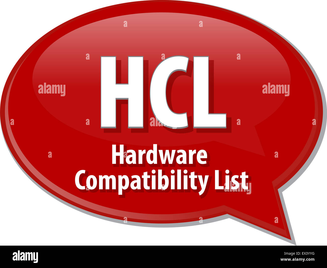 Speech bubble illustration of information technology acronym