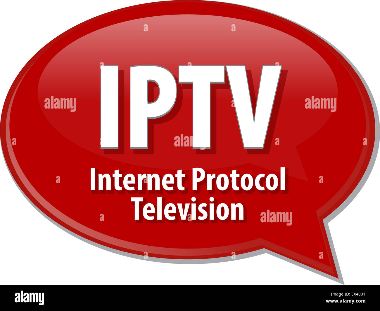 Speech bubble illustration of information technology acronym