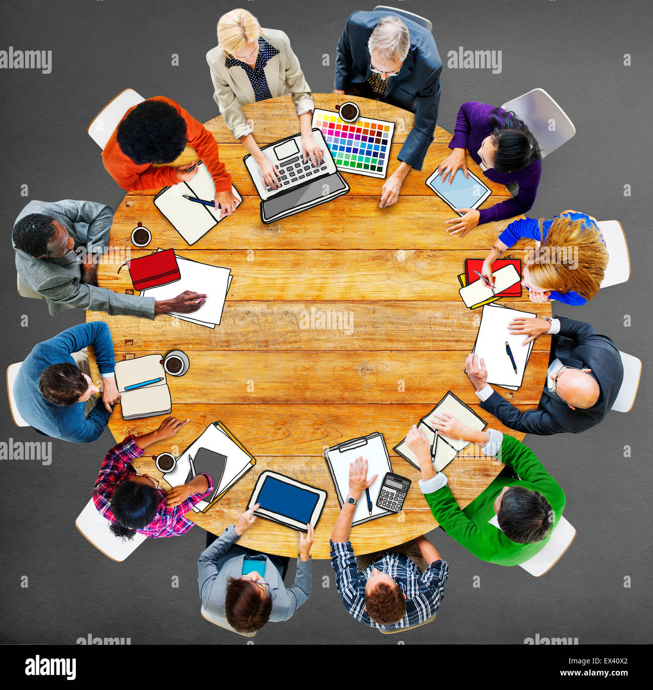 Group of People Business Meeting Brainstorming Concept Stock Photo - Alamy
