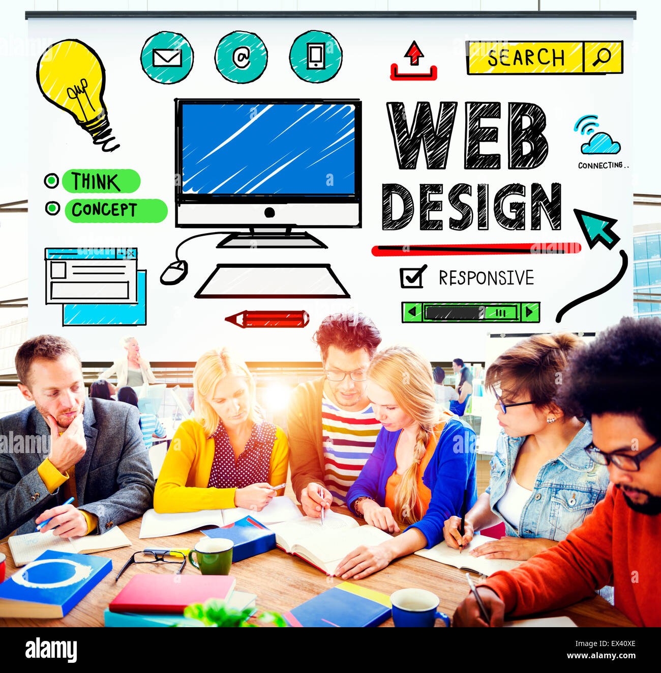 Web Design Development Style Ideas Interface Concept Stock Photo - Alamy