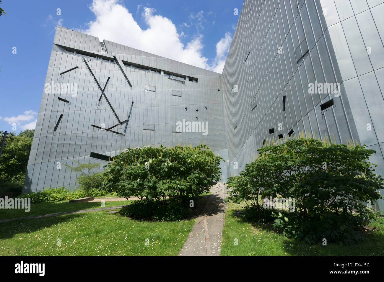 Modern exterior of Jewish Museum in Kreuzberg Berlin Germany Stock Photo