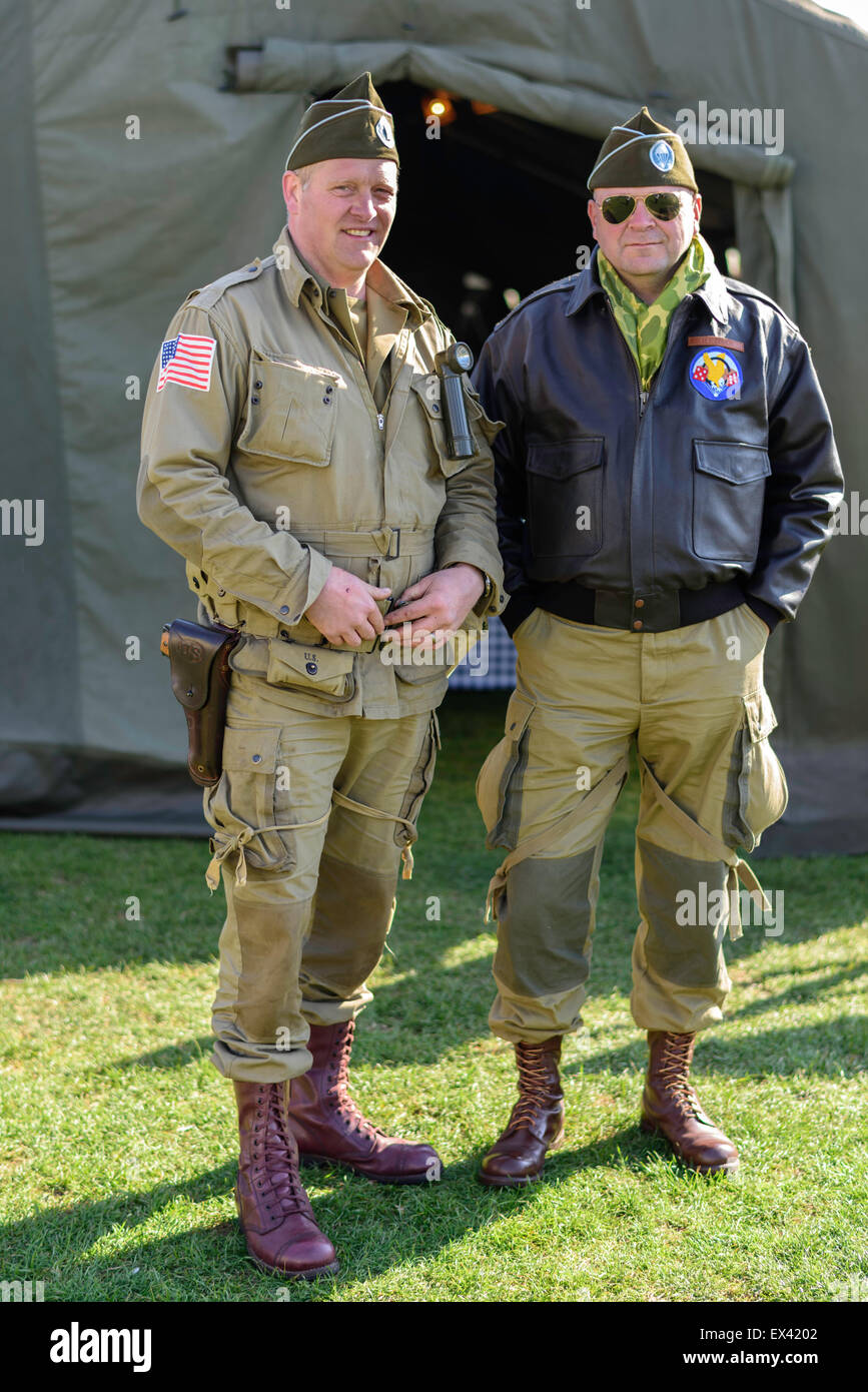 World War 2 US Army re-enactors and their equipment on display at The Den  Teignmouth south Devon UK Stock Photo - Alamy