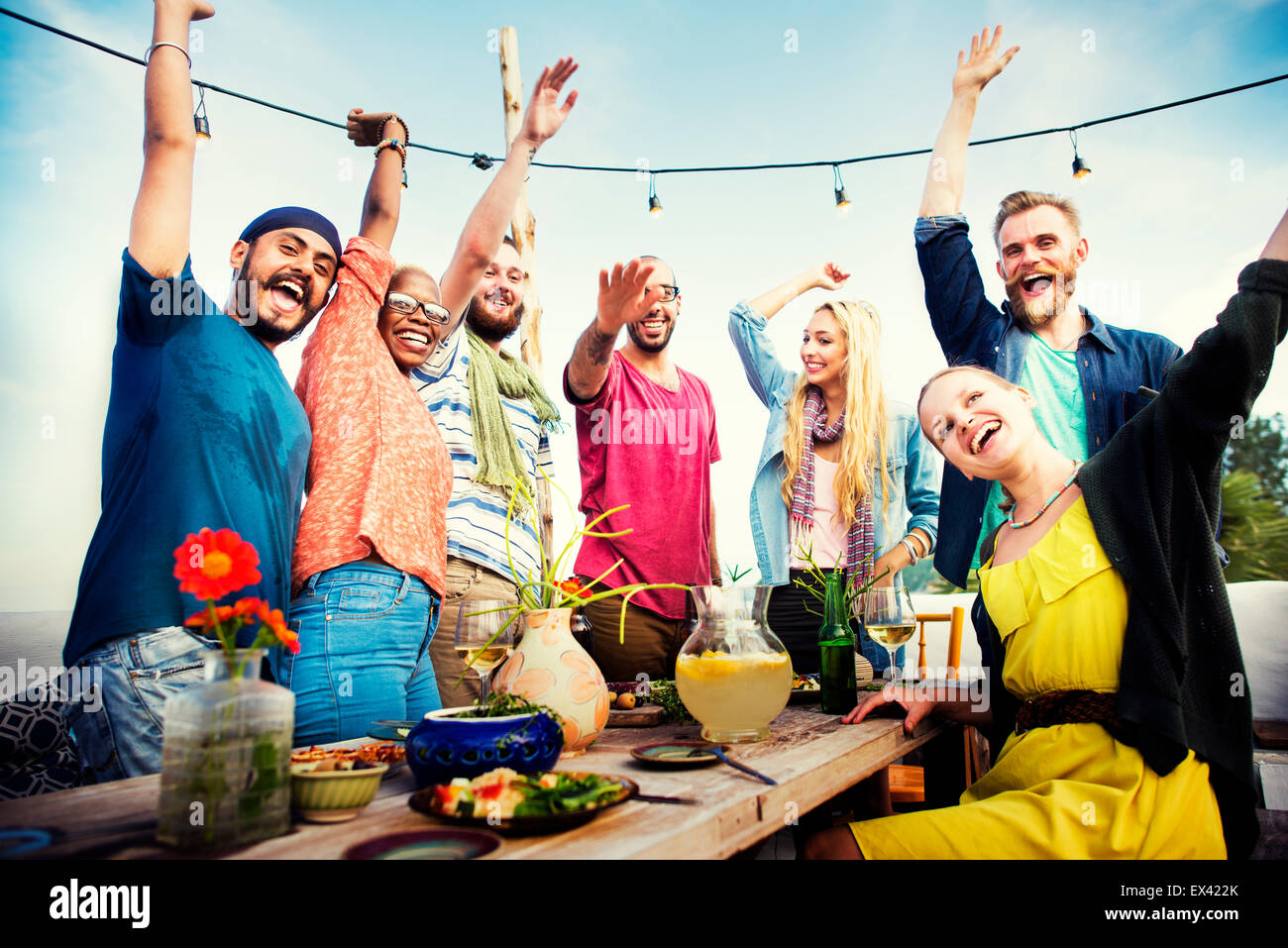 Beach Summer Dinner Party Celebration Concept Stock Photo Alamy