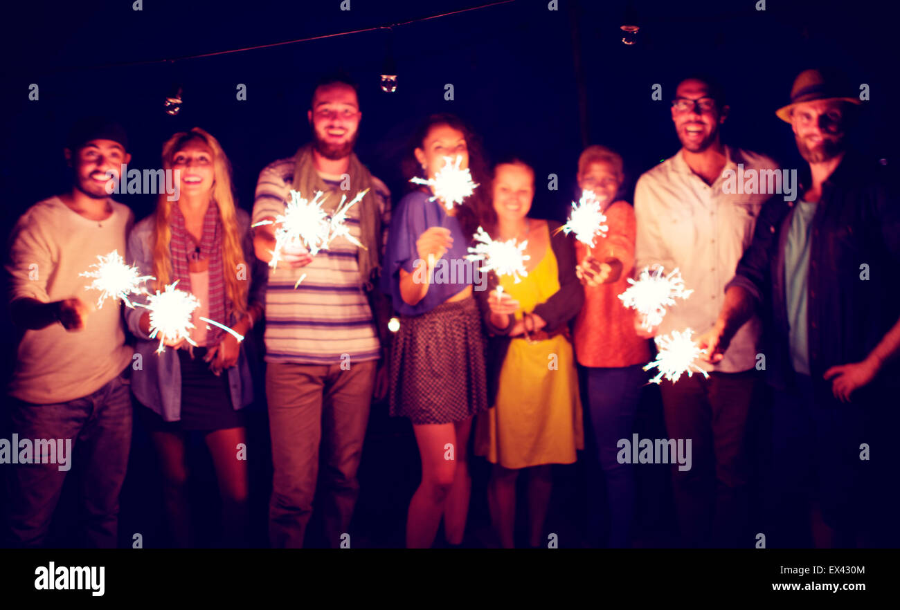 Diverse Ethnic Friendship Party Leisure Happiness Concept Stock Photo ...