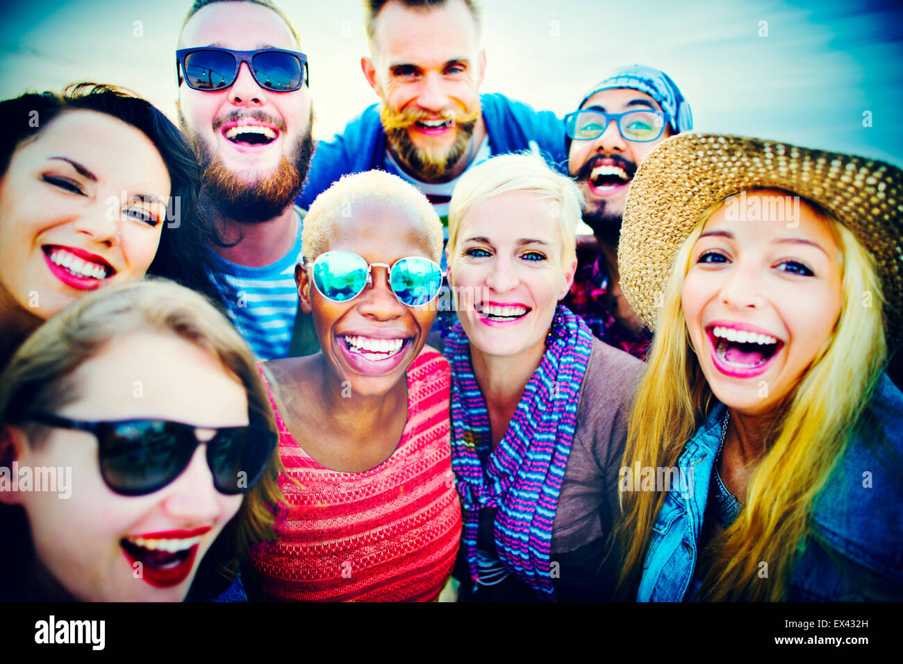 Celebration Cheerful Enjoying Party Leisure Happiness Concept Stock Photo