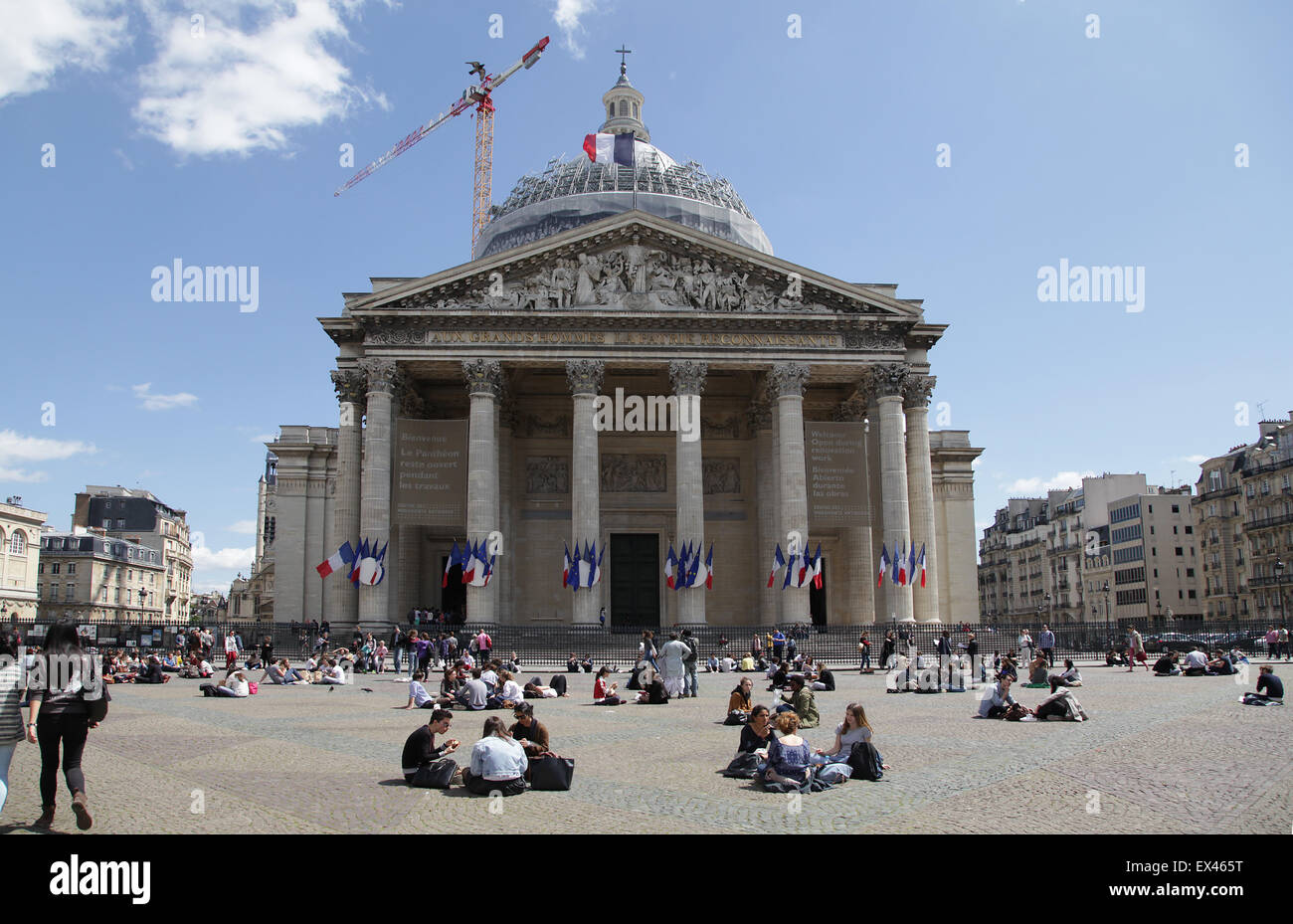 The Panthéon in the Latin Quarter in Paris.France Stock Photo