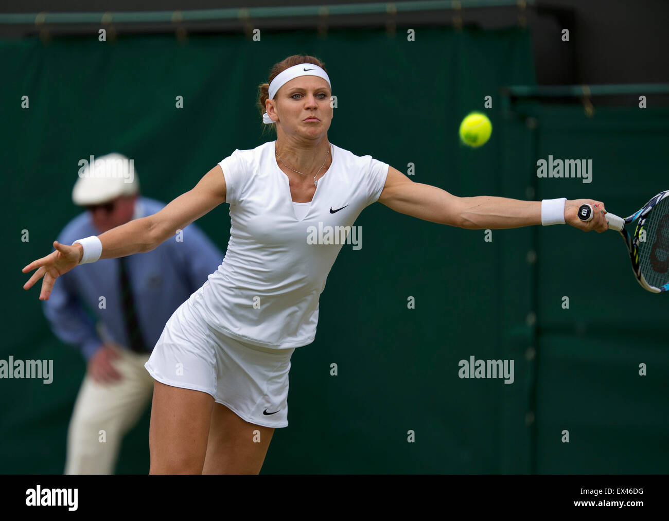 Wimbledon, London, UK. 6th July, 2015. Tennis, Wimbledon, Lucie Safarova (CZE) in her match against Vandeweghe(CZE) Credit:  Henk Koster/Alamy Live News Stock Photo